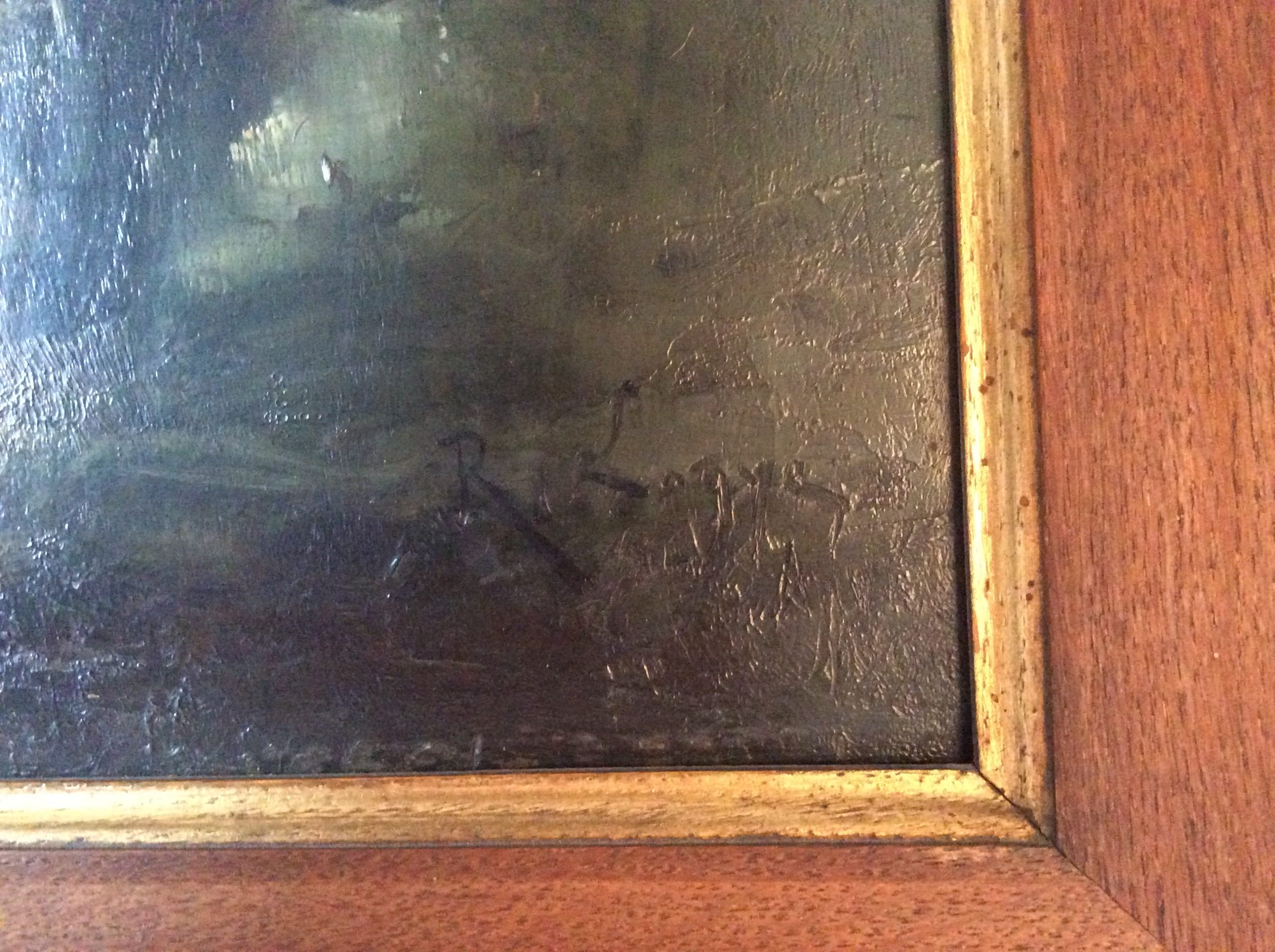 Raphael Lagye - Huile sur panneau - Promenade à Cheval au clair de lune – Image 2