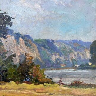 Albert Dandoy huile sur panneau signée, Beez (1928) à vendre